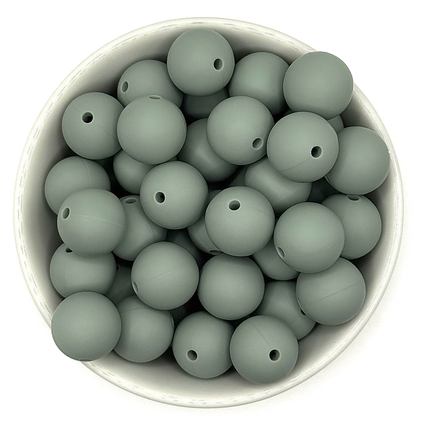 Silicone Solid Colour 15mm Beads | Silicone Beads Round