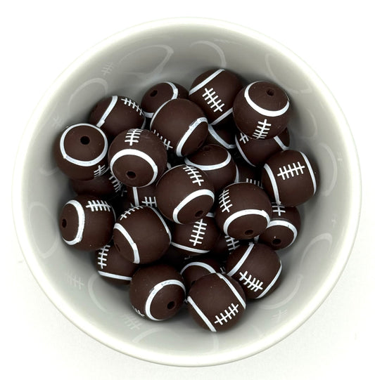 Sports Balls 15mm | Silicone Round Printed Beads