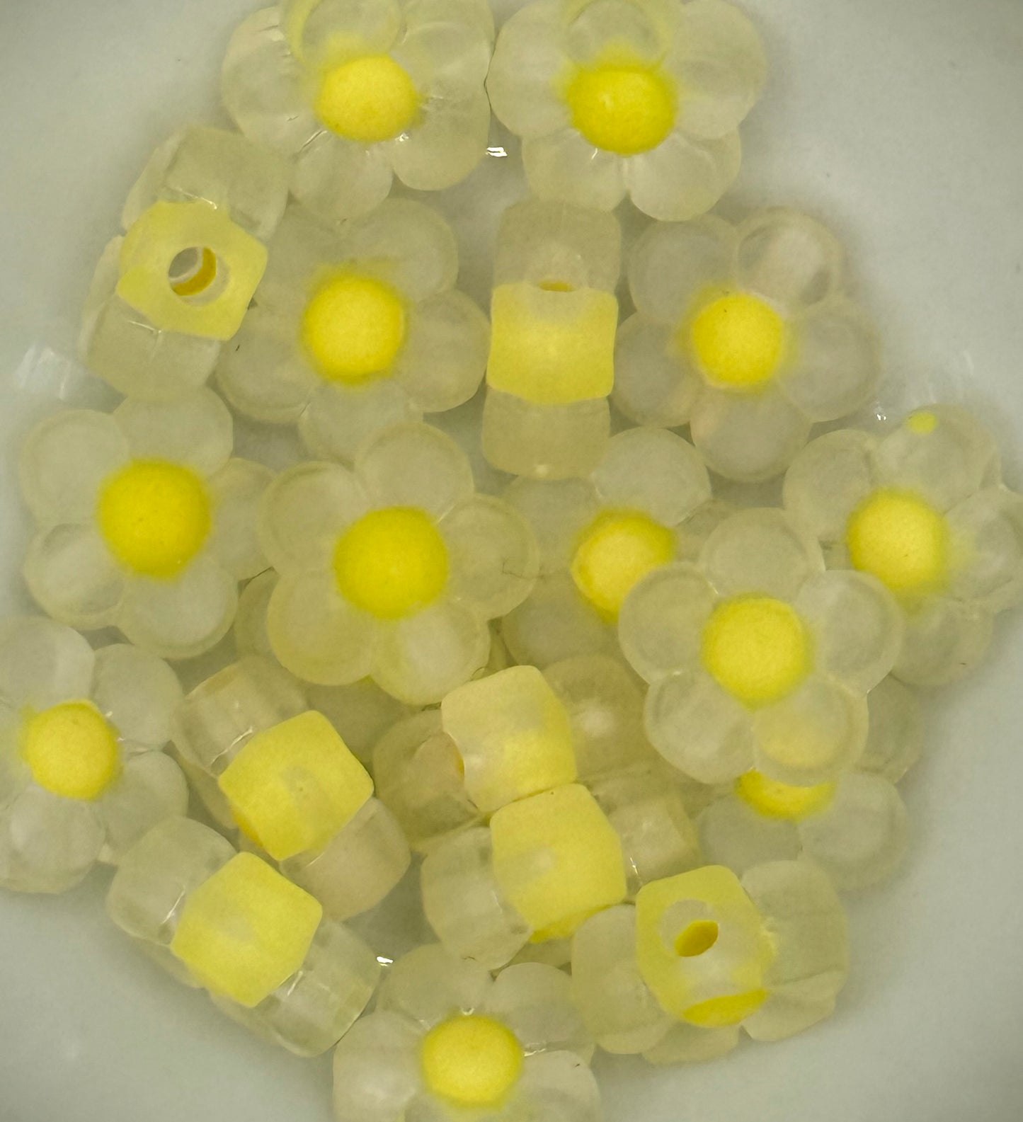 Frosted Acrylic Flower Spacer | Spacer Beads