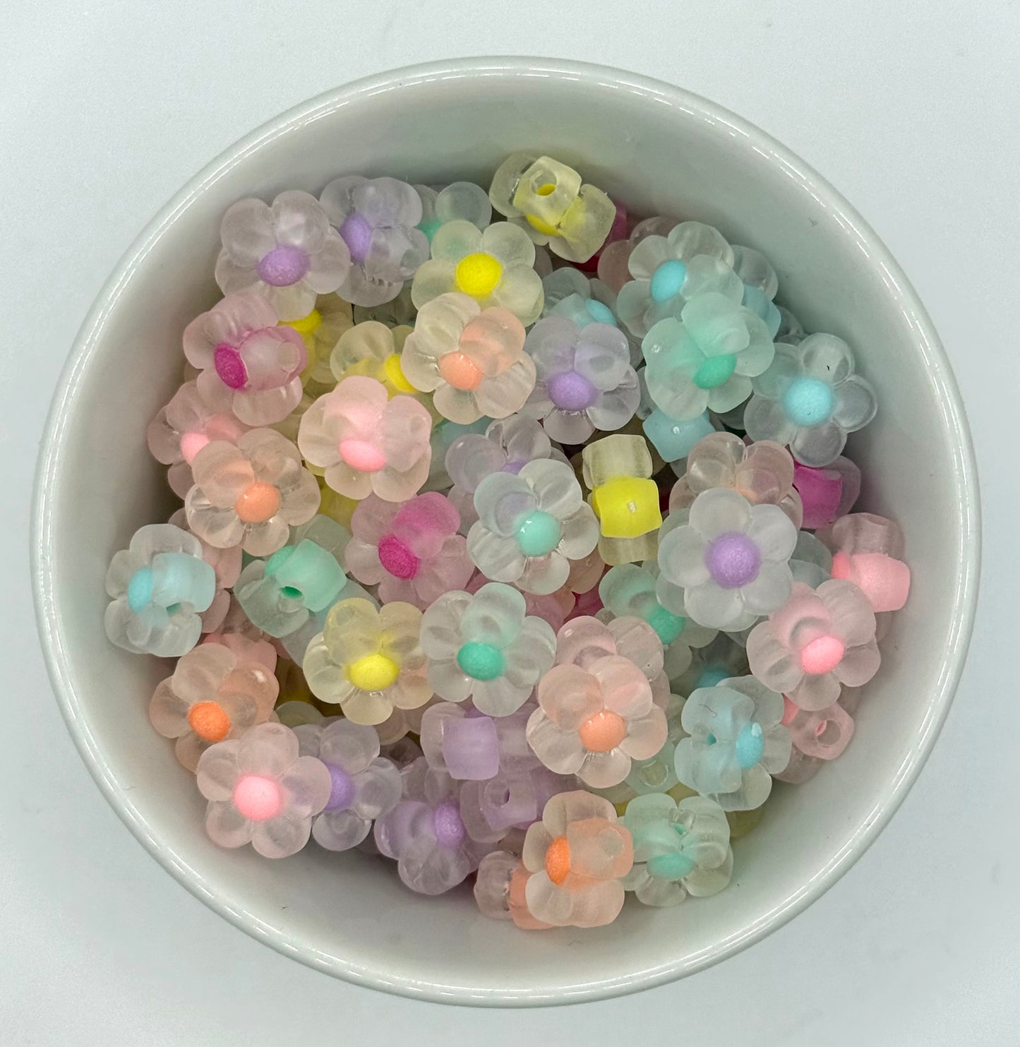 Frosted Acrylic Flower Spacer | Spacer Beads