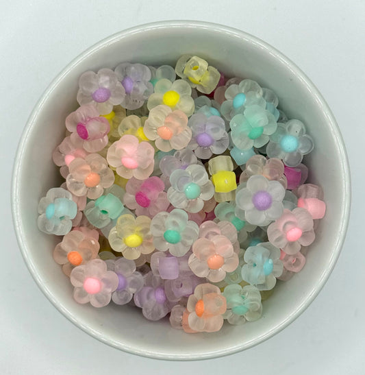 Frosted Acrylic Flower Spacer | Spacer Beads