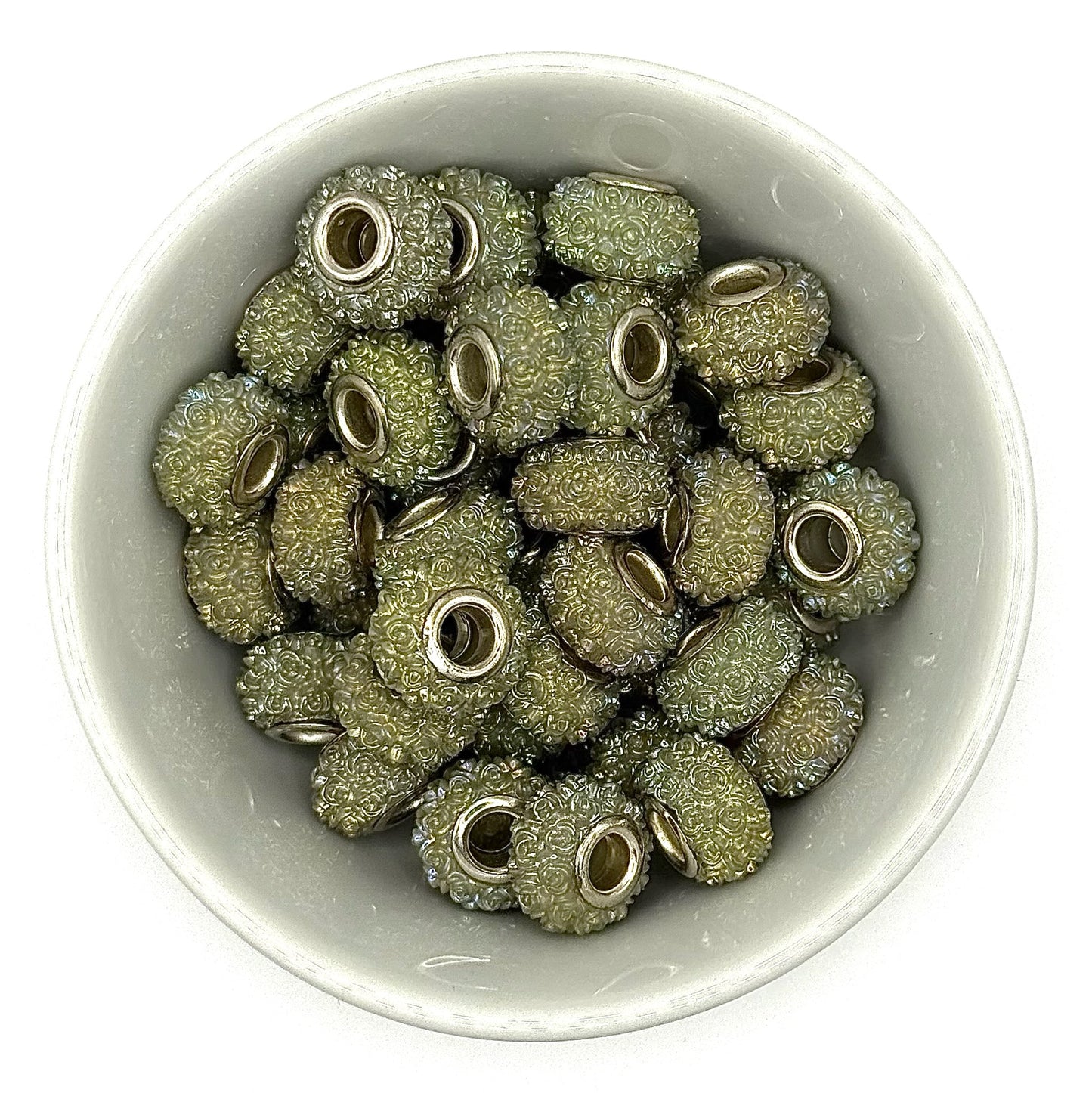 Large Hole Spacer Rose Acrylic Spacer 17mm | Spacer Beads