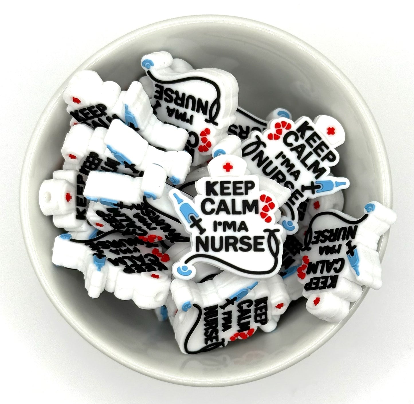 Keep Calm I’m a Nurse | Silicone Focal Bead