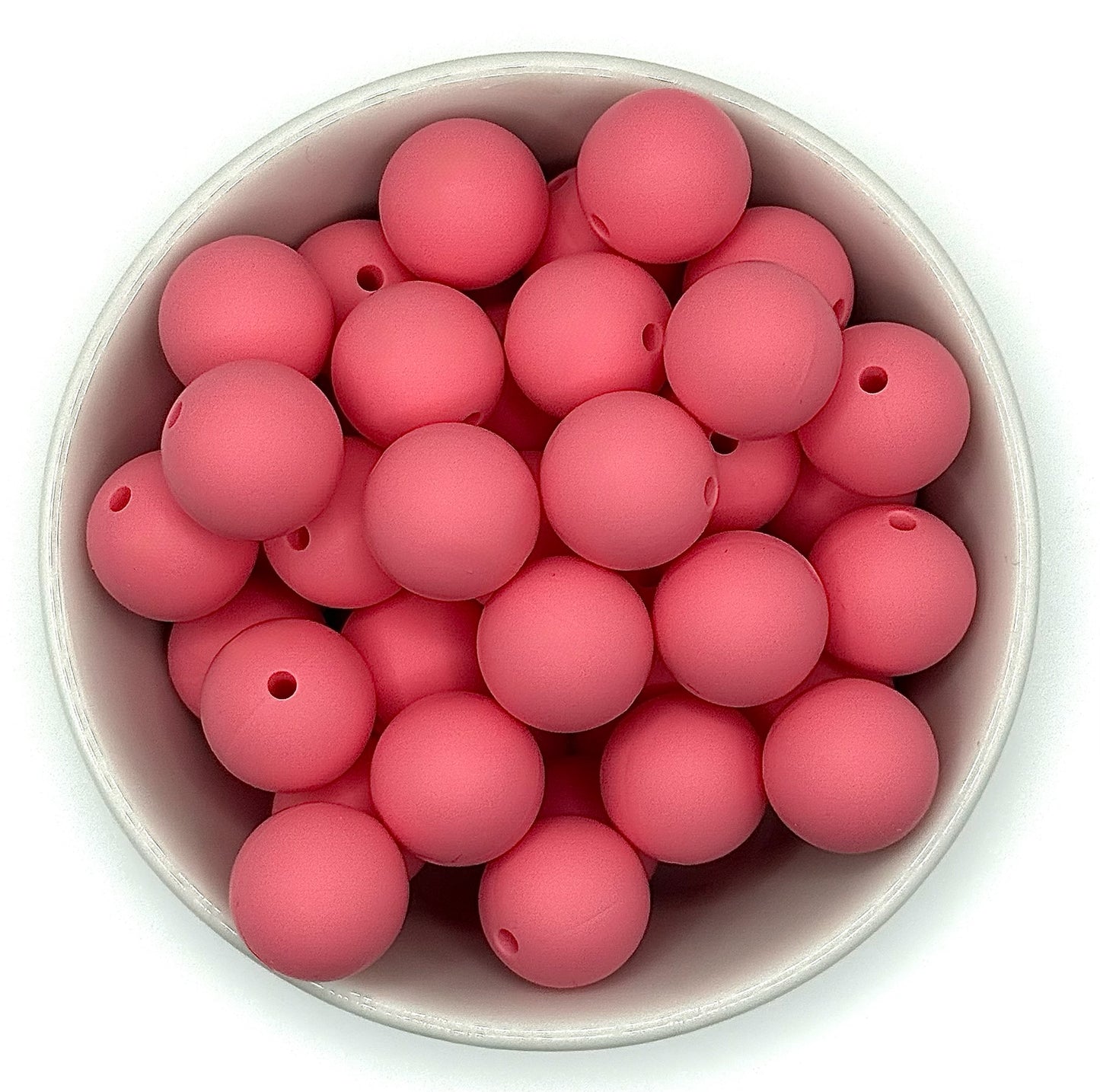 Silicone Solid Colour 15mm Beads | Silicone Beads Round
