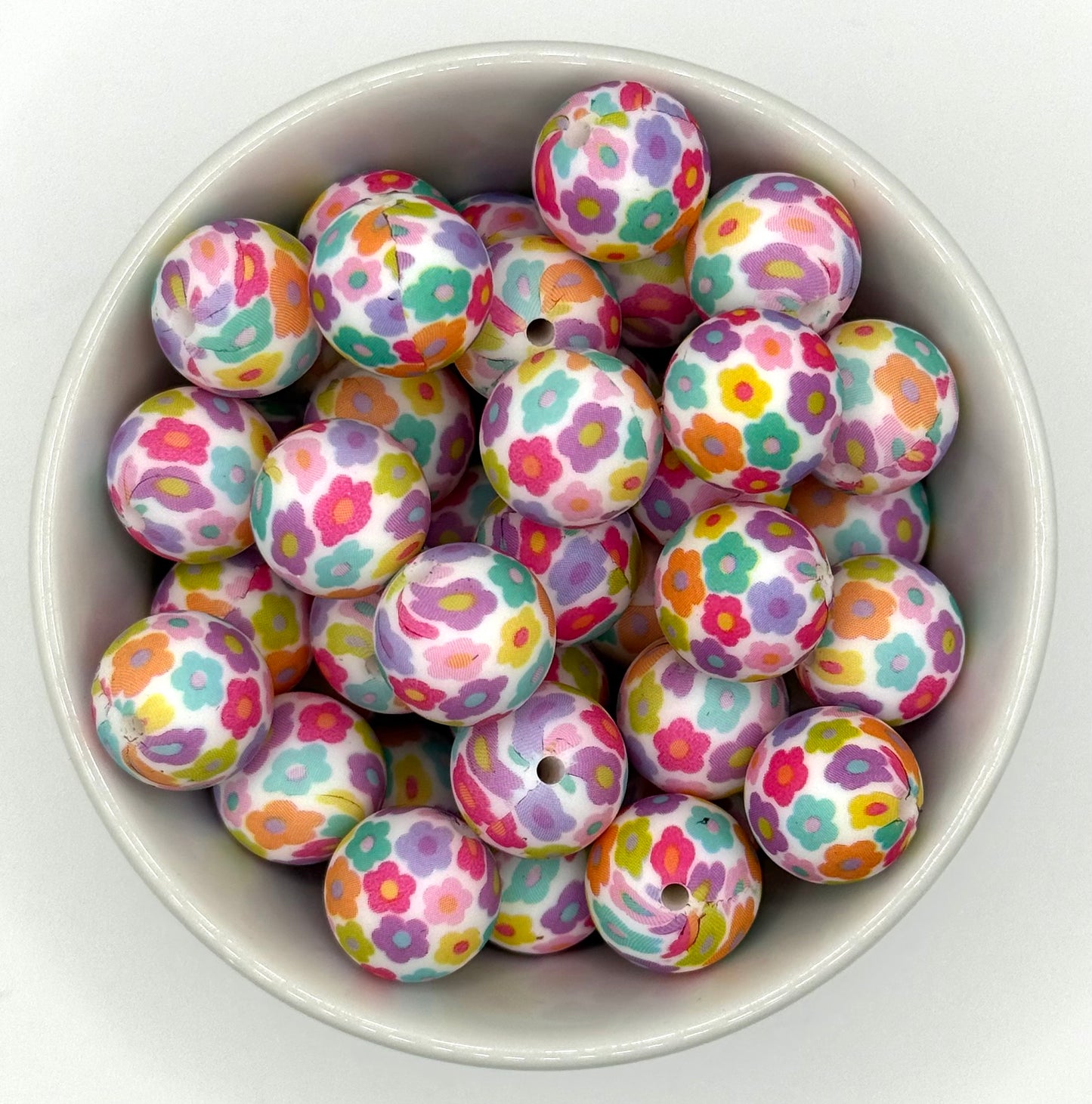 Printed 15mm Silicone Bead | Silicone Printed Beads