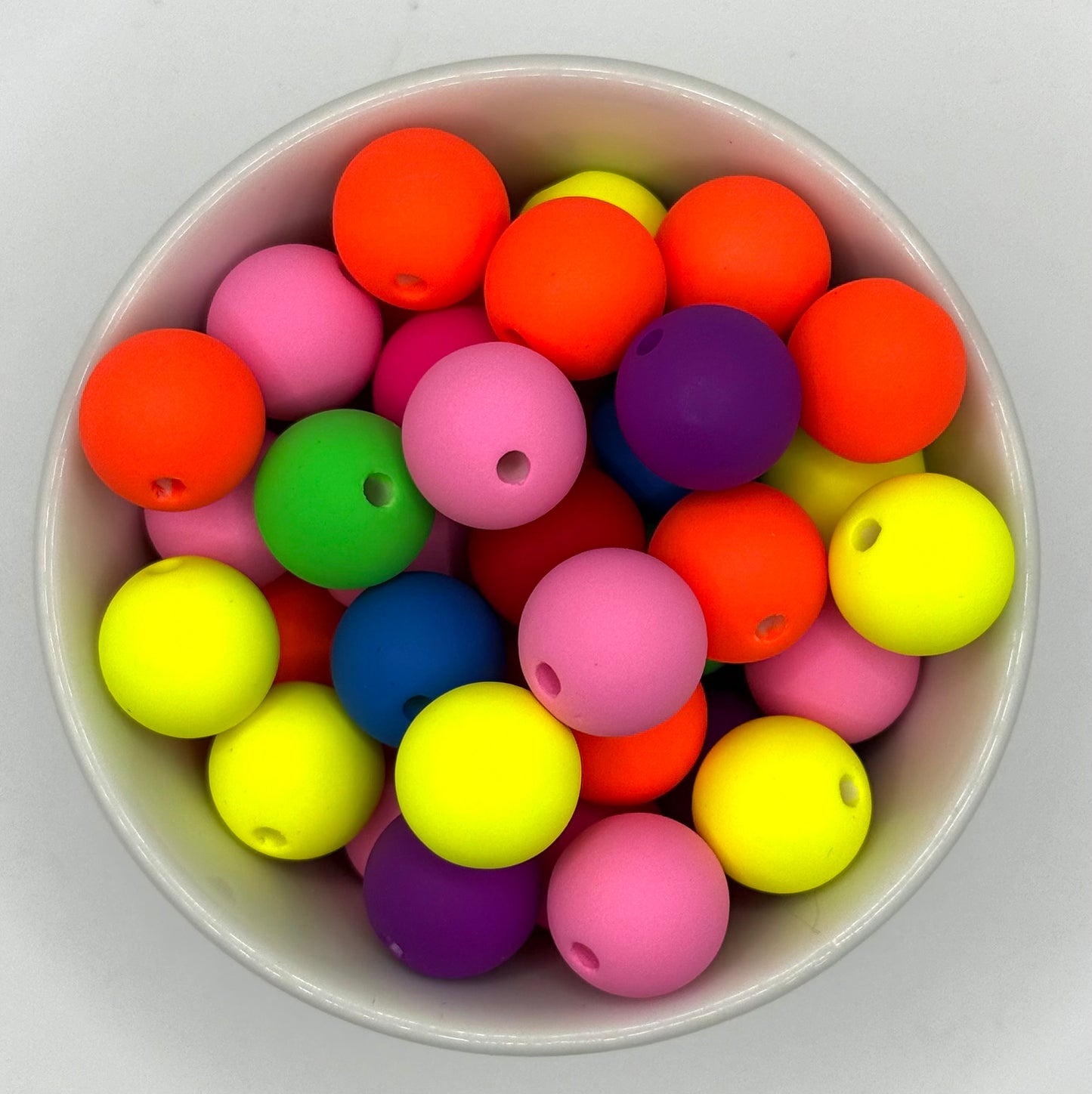 Neon Acrylic 15mm Beads | Acrylic