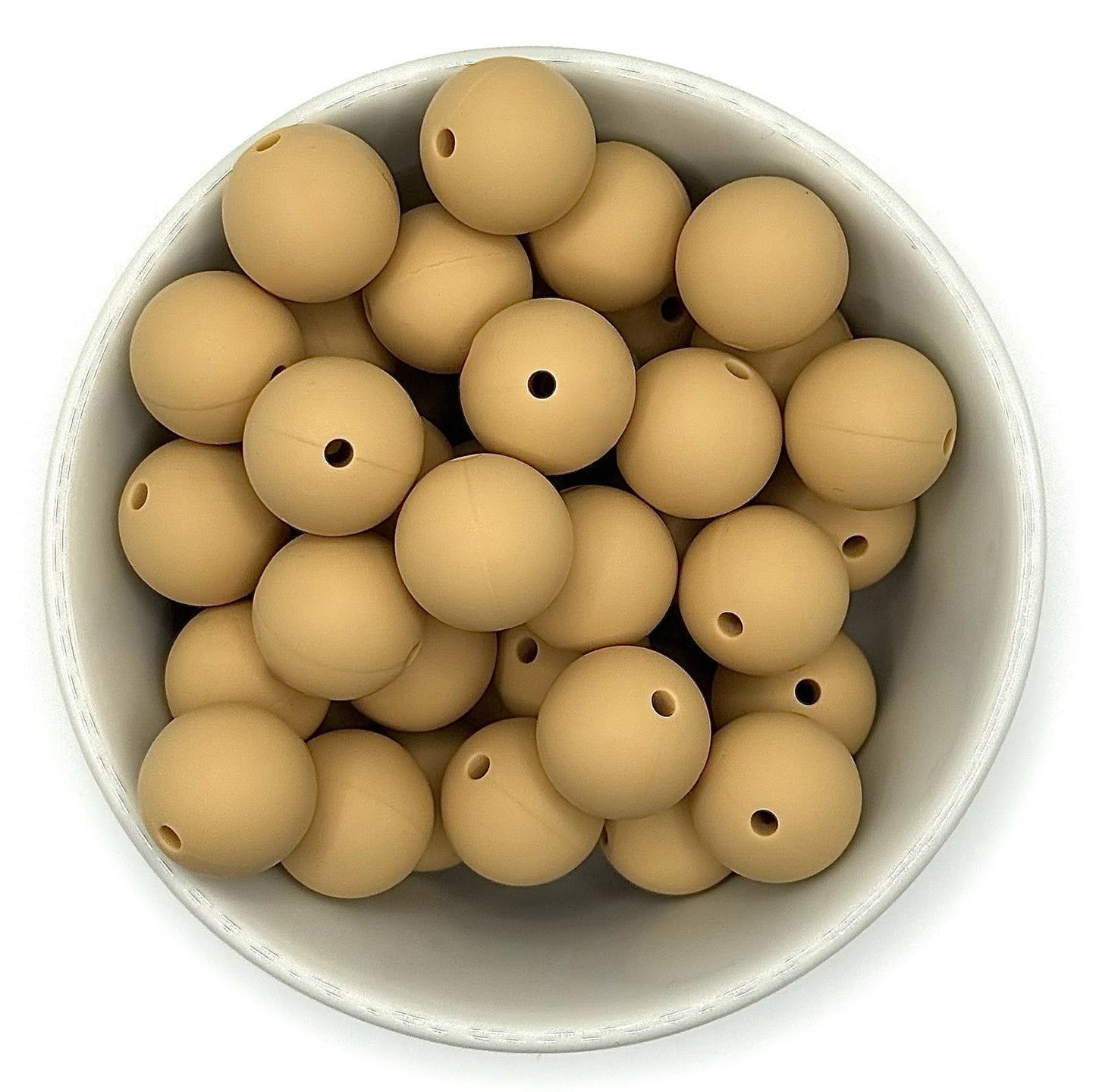 Silicone Solid Colour 15mm Beads | Silicone Beads Round