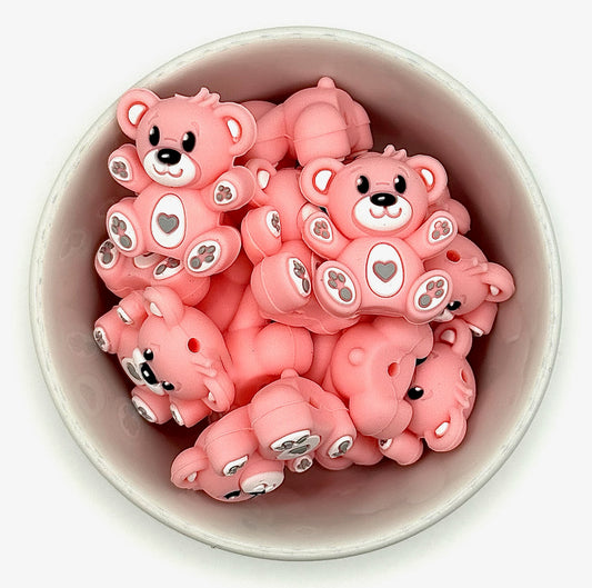 Teddy Bears 3D | Silicone Focal Beads