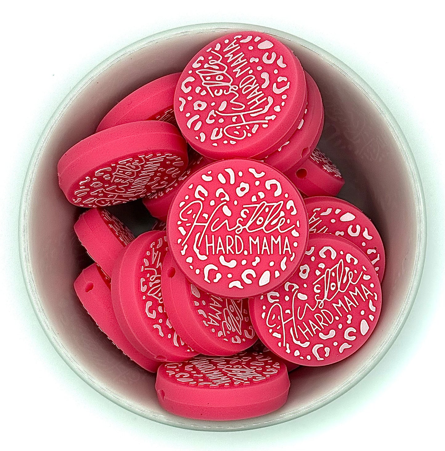 Hustle Hard Mama | Silicone Focal Bead