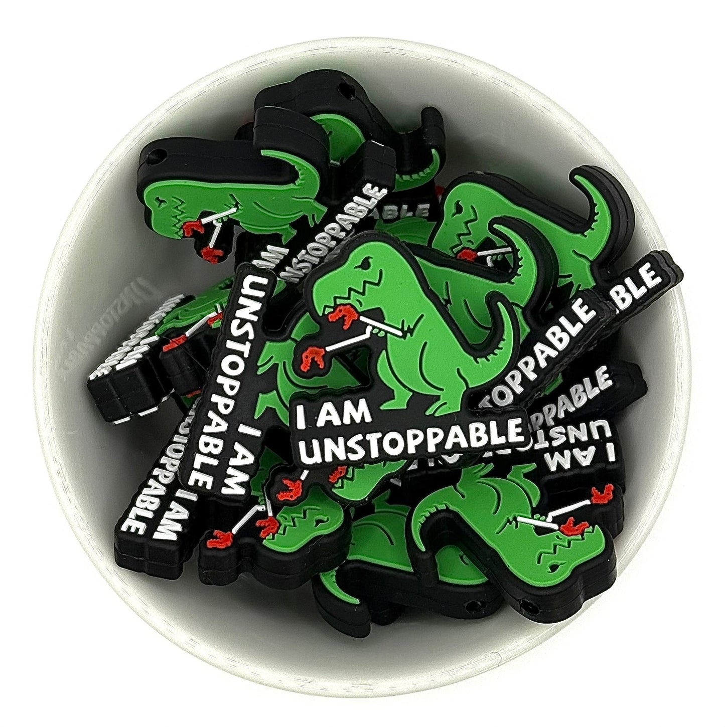 I Am Unstoppable! | Silicone Focal Bead