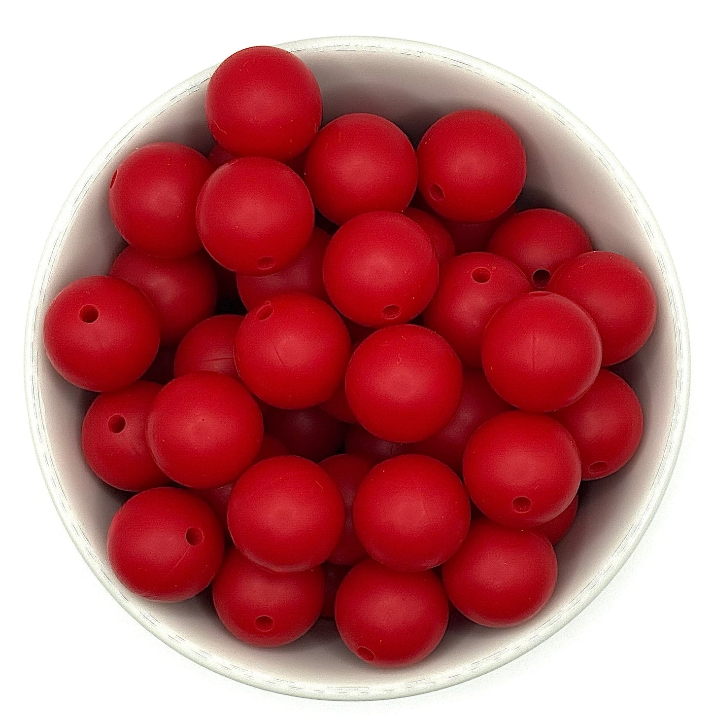 Silicone Solid Colour 15mm Beads | Silicone Beads Round