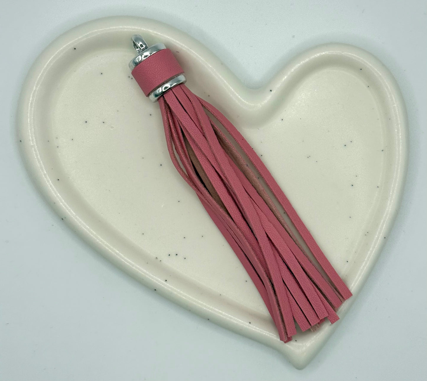 Leather Tassel 9cm Silver Cap | Accessories