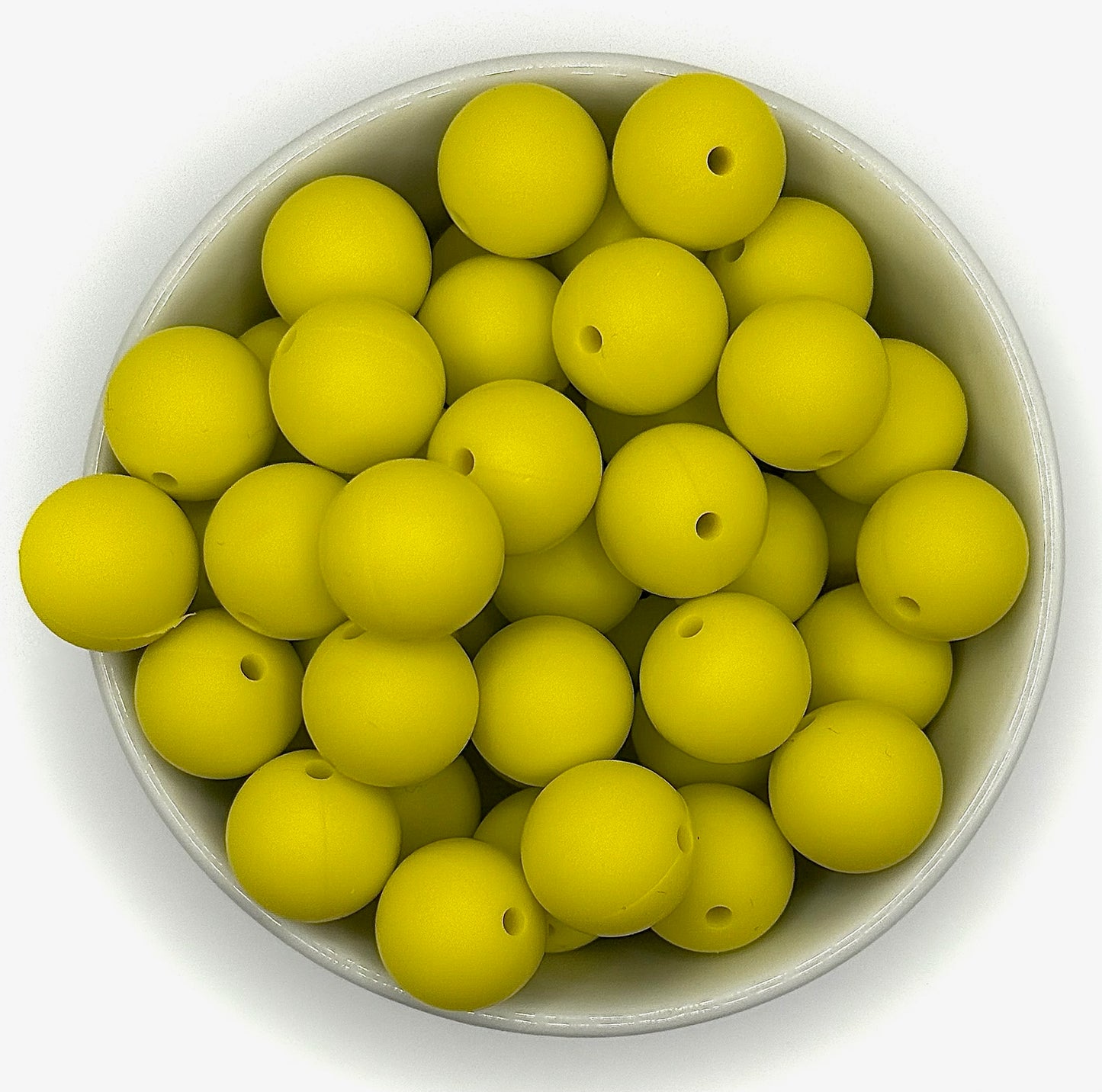 Silicone Solid Colour 15mm Beads | Silicone Beads Round