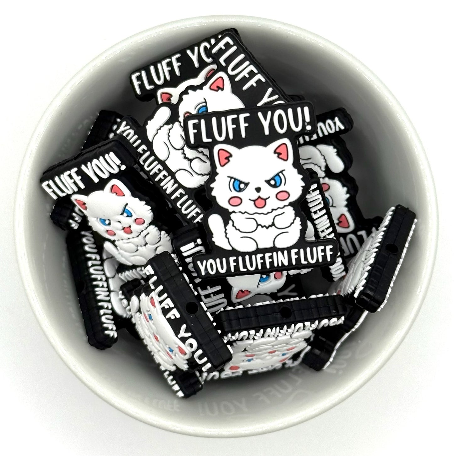 Fluffy Mean Kitty | Silicone Focal Bead