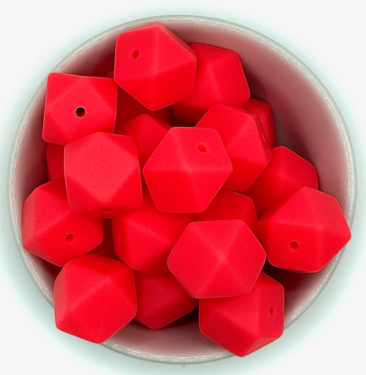 Hexagon 17mm Solid |  Silicone Beads