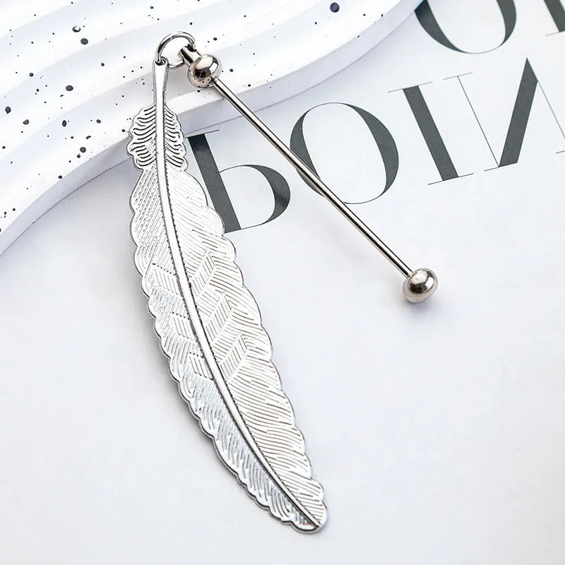 Feather Shaped Beadable Bookmark | Beadables