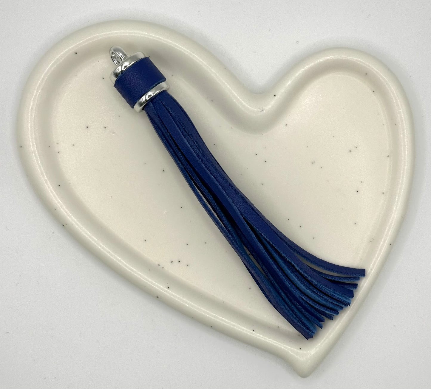 Leather Tassel 9cm Silver Cap | Accessories