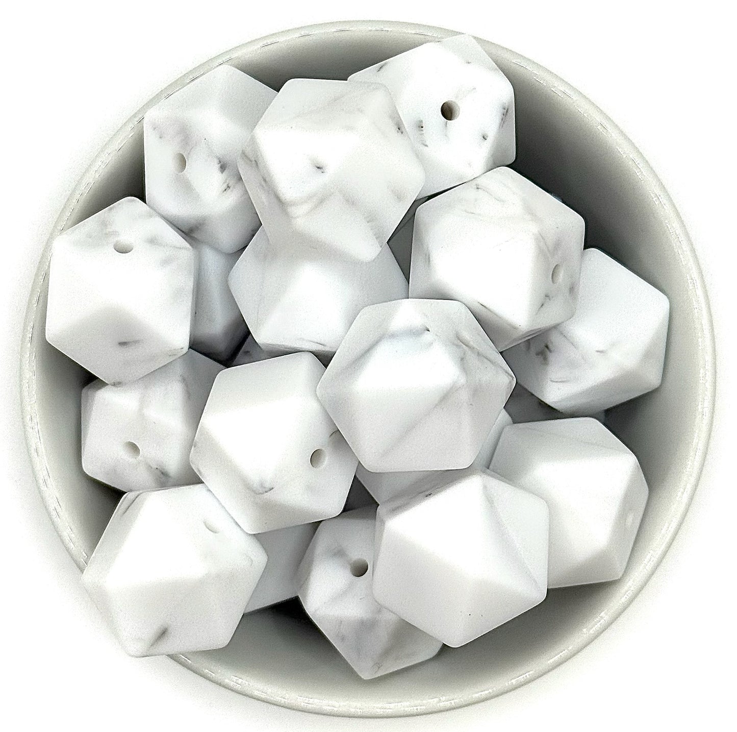 Hexagon 17mm Solid |  Silicone Beads