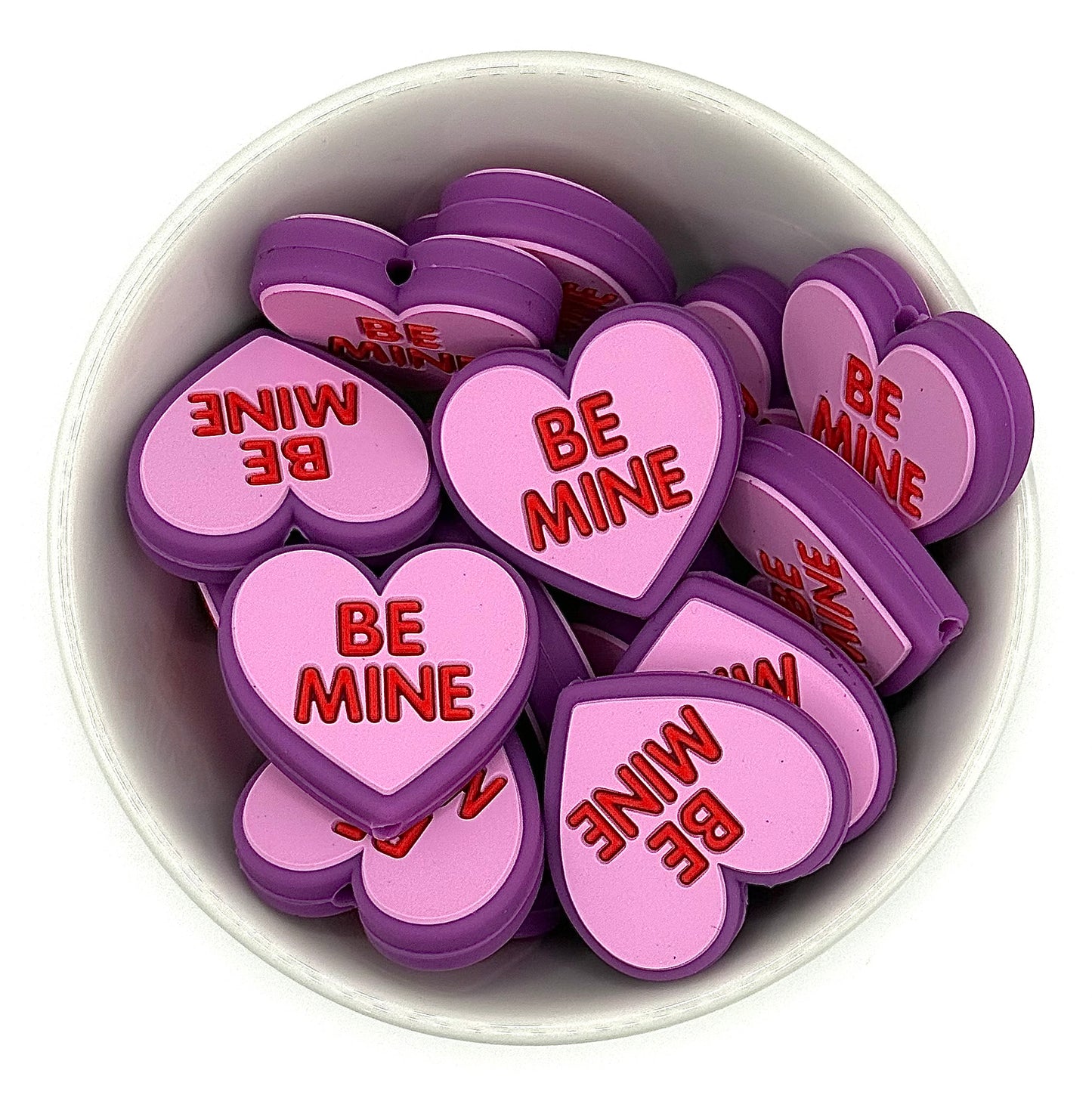 Valentine’s Conversation Hearts - Silicone Focal Beads