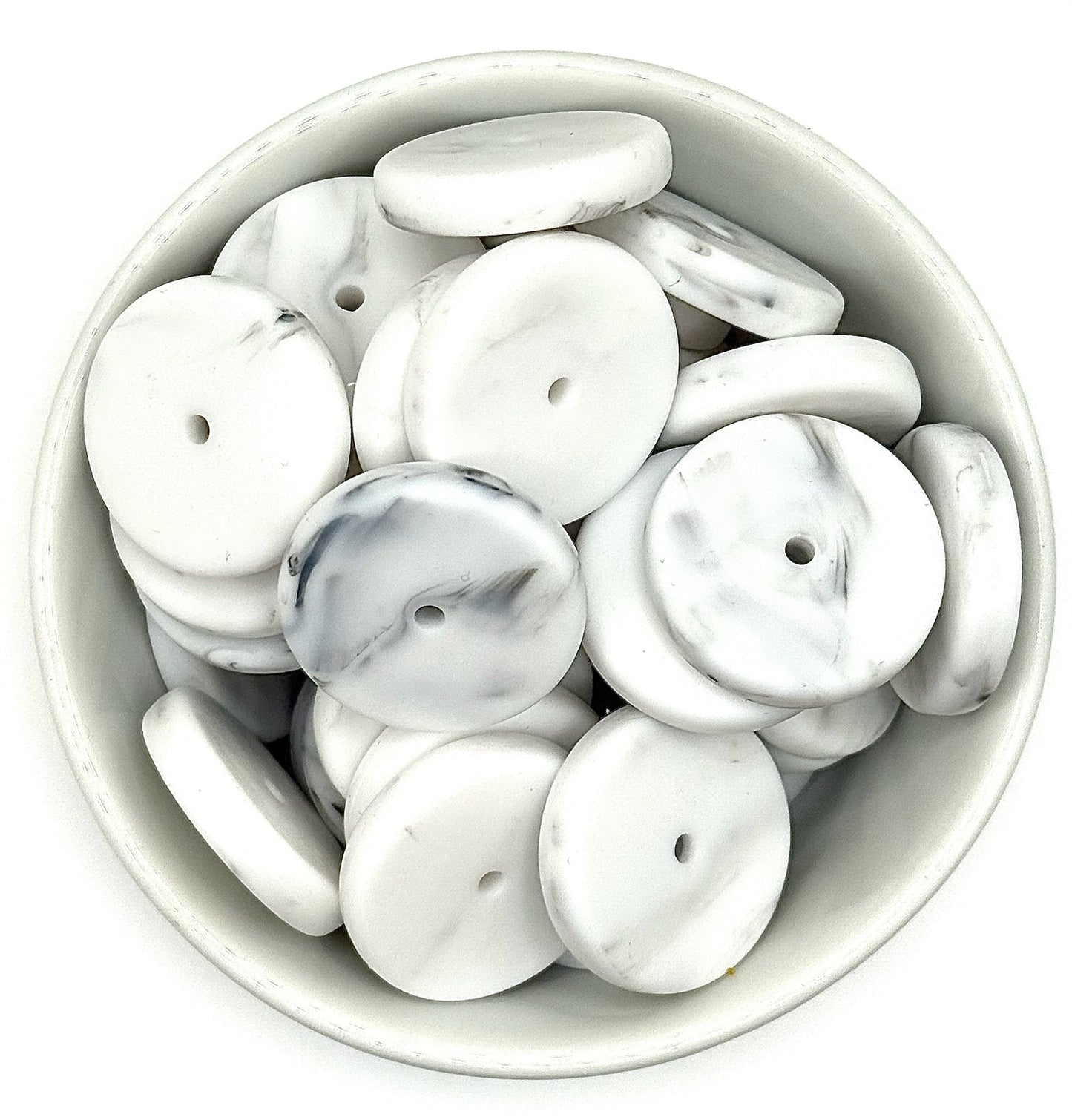 Silicone Coin 25mm Spacer Beads