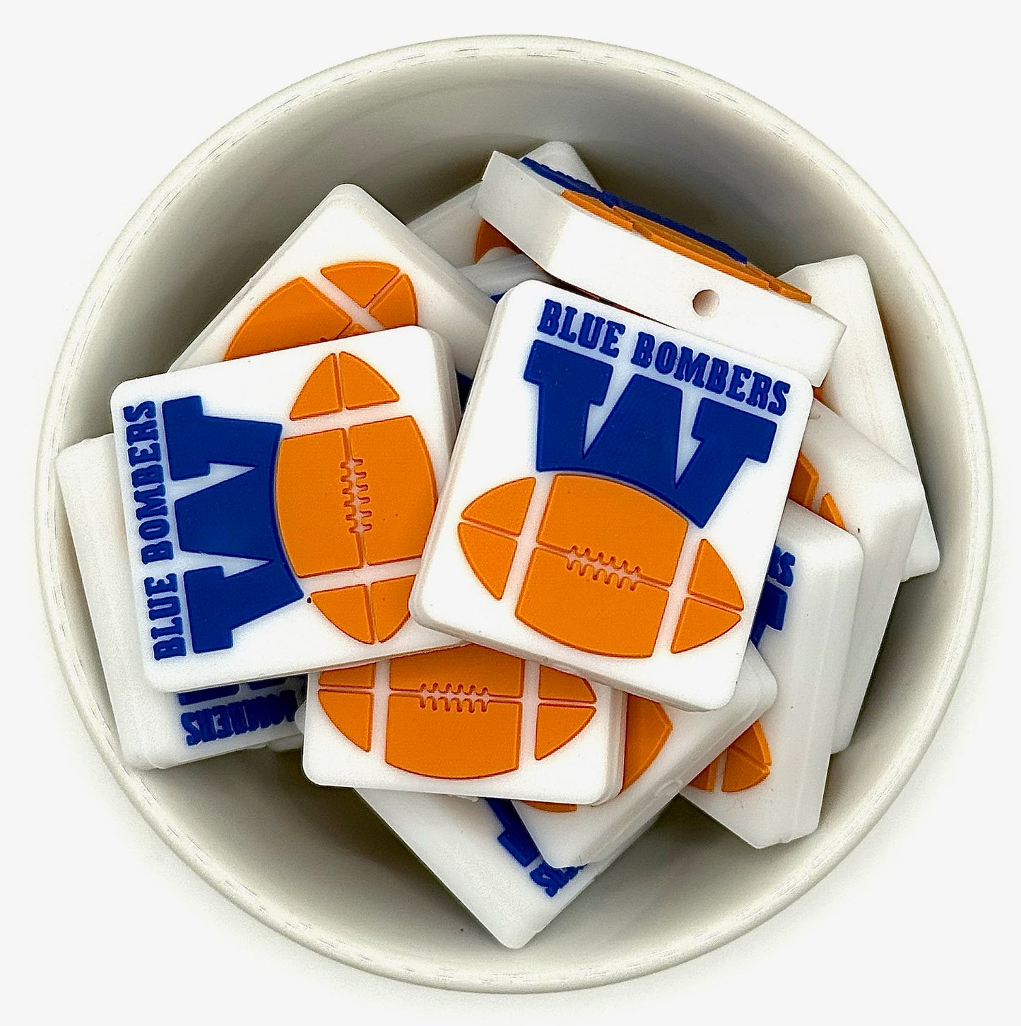 Blue Bombers | Silicone Focal Bead