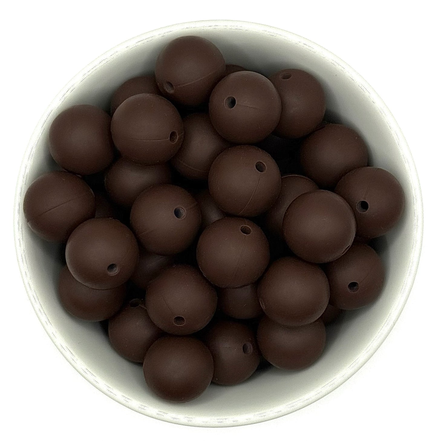 Silicone Solid Colour 15mm Beads | Silicone Beads Round