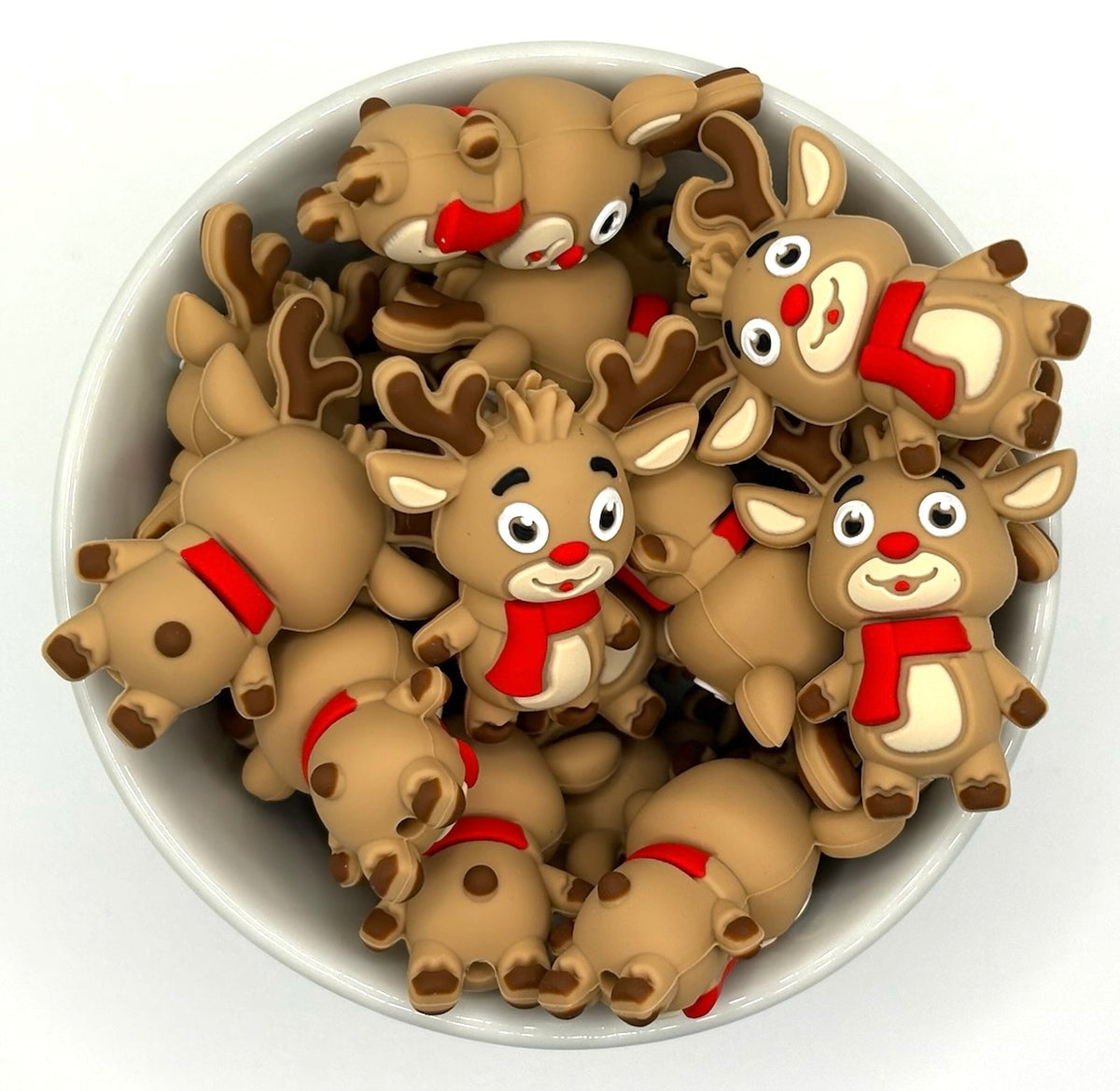 Reindeer Light Brown | 3D Silicone Focal Bead