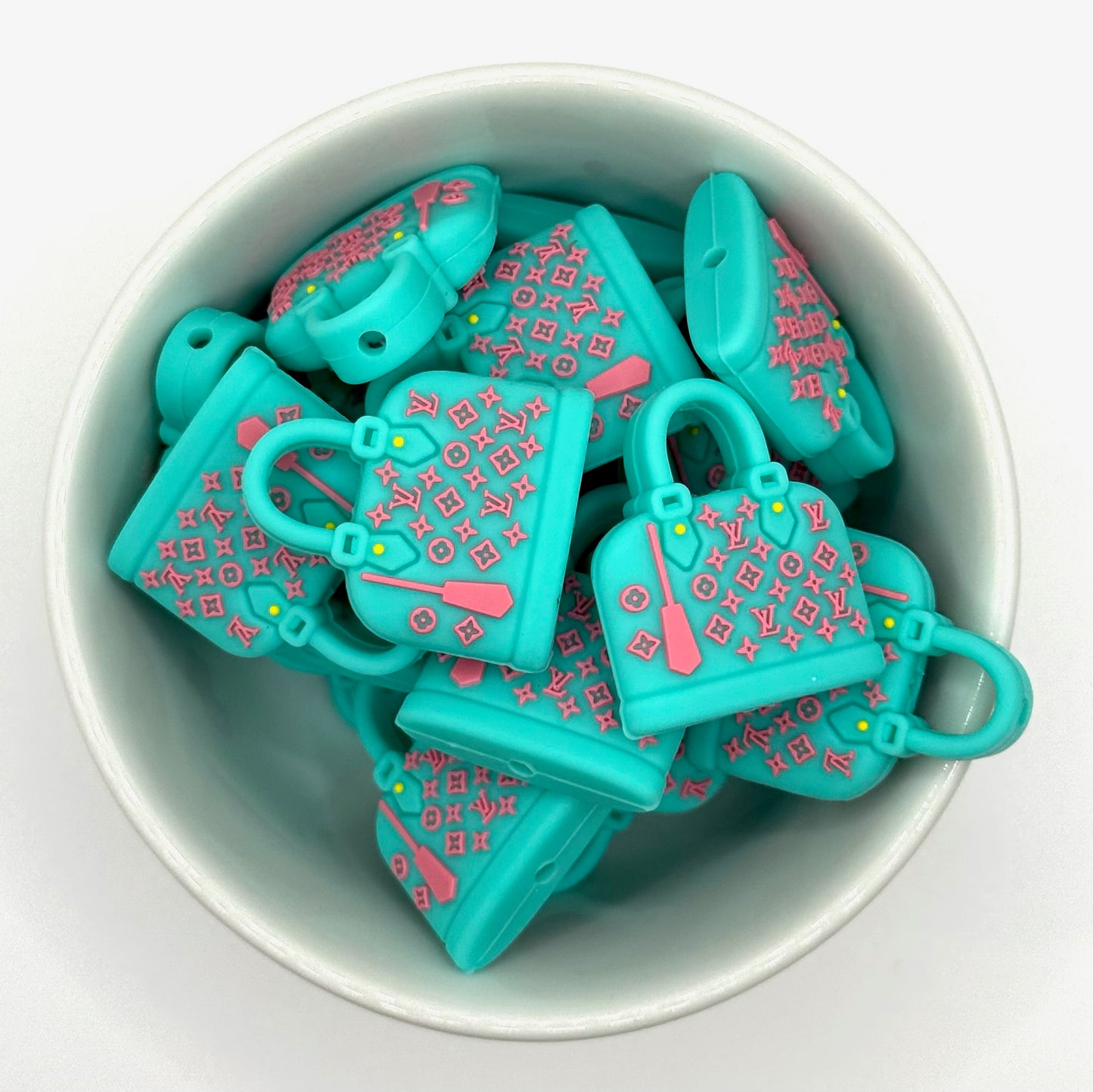 LV Purse | Silicone Focal Bead