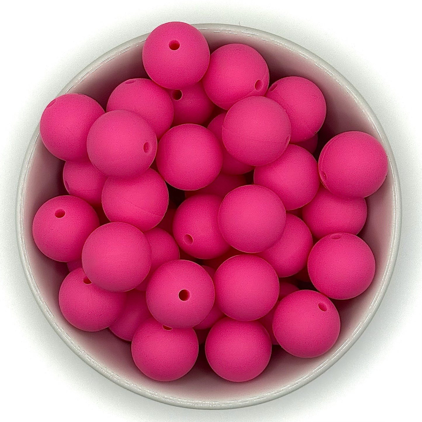 Silicone Solid Colour 15mm Beads | Silicone Beads Round