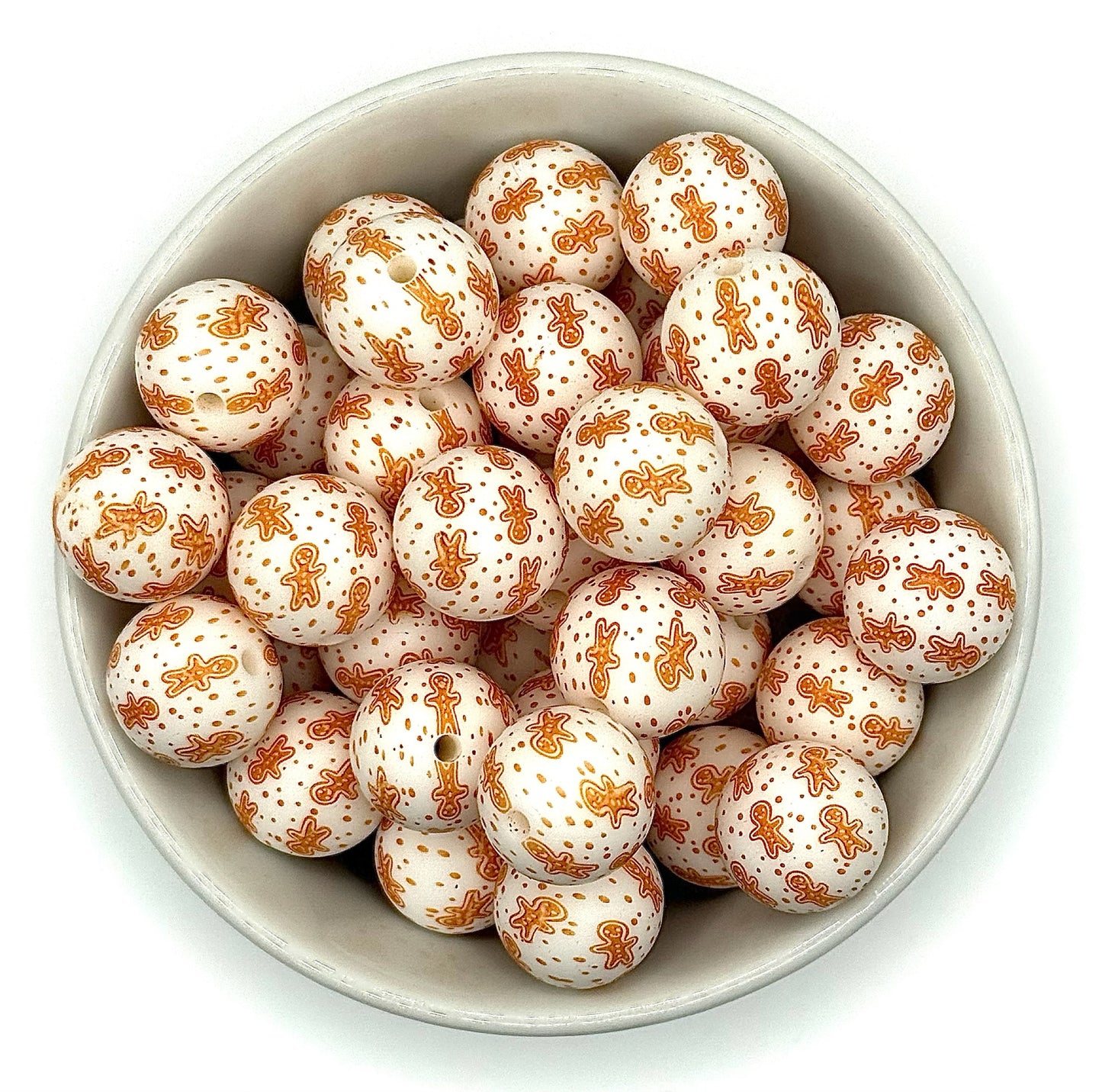 Festive Printed 15mm Silicone Beads
