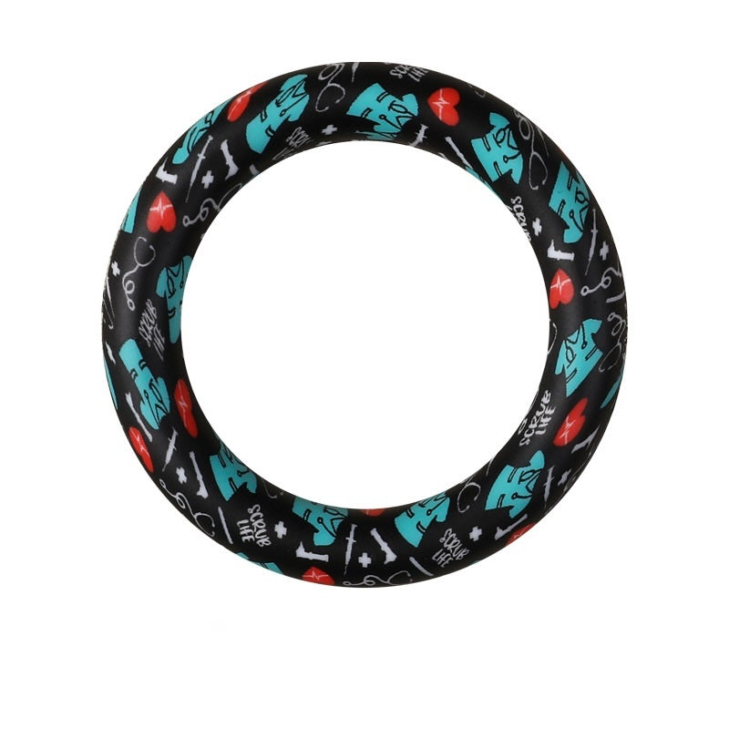 Silicone Printed Ring 65mm | Silicone Beads