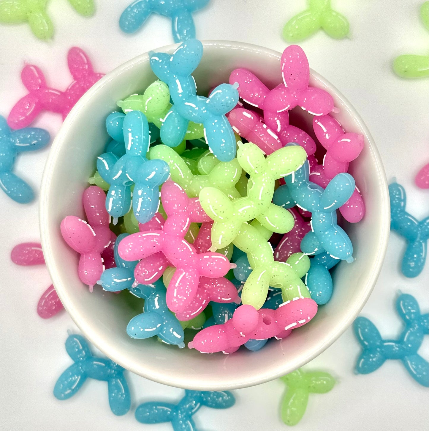 Balloon Dog Glow in the Dark | Silicone Focal Bead