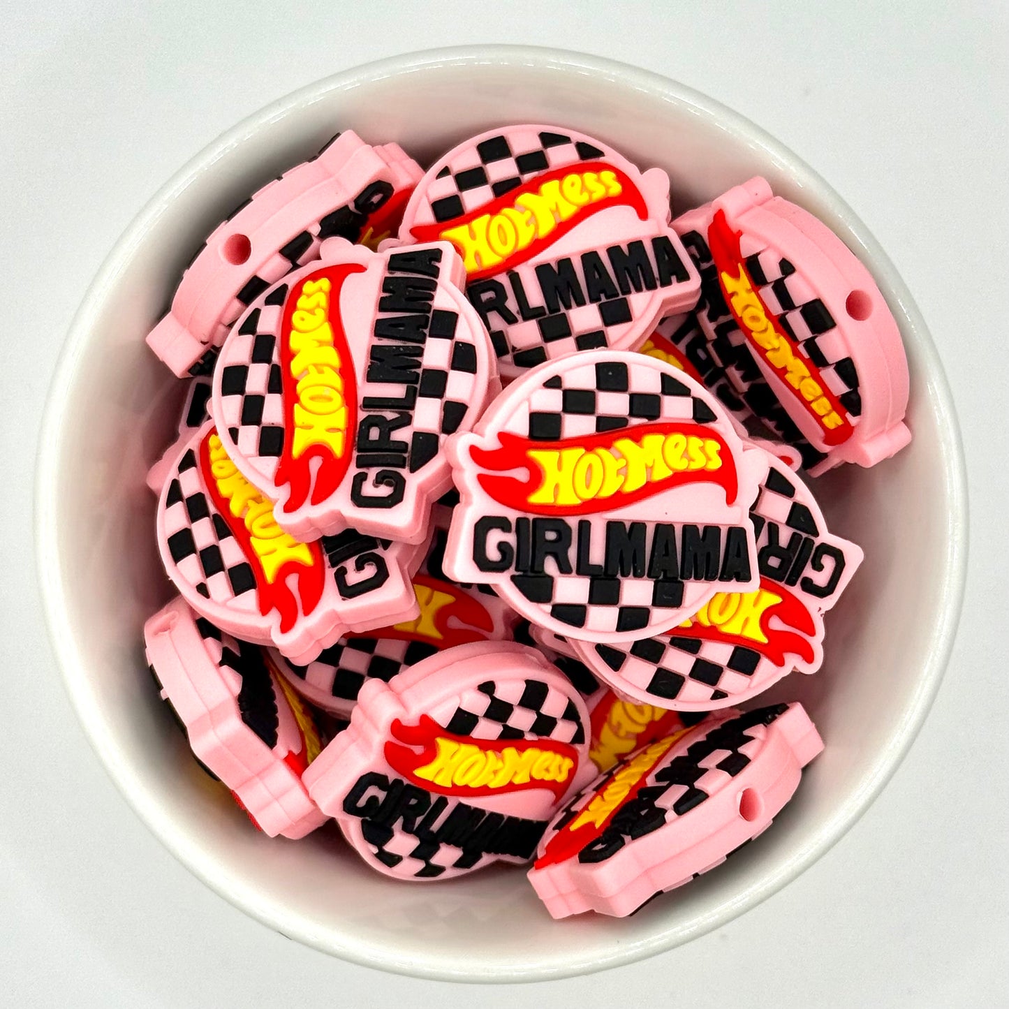 Hot Mess Girl Mom | Silicone Focal Bead