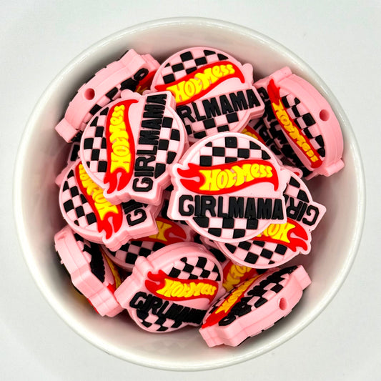Hot Mess Girl Mom | Silicone Focal Bead