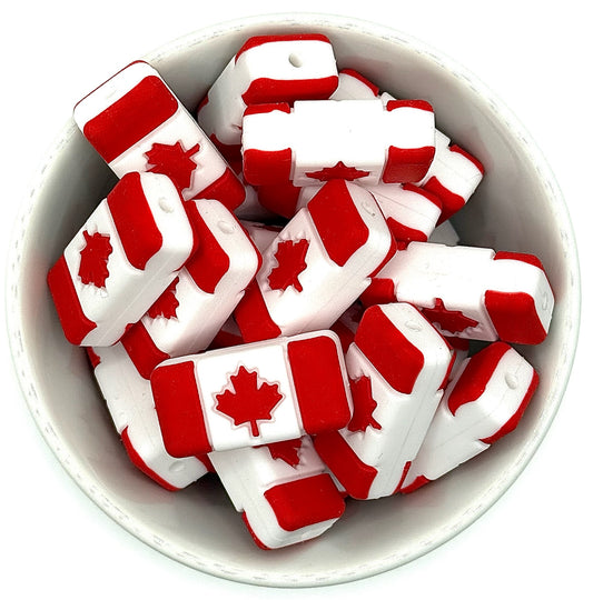 Canadian Flag | Silicone Focal Bead