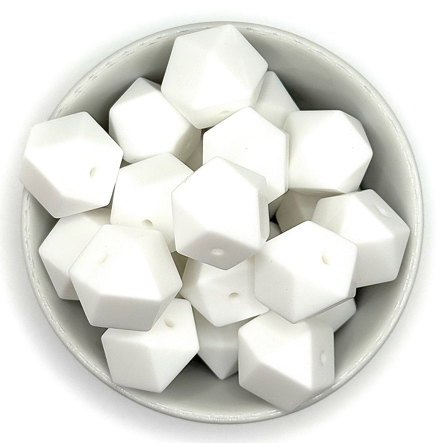 Hexagon 17mm Solid |  Silicone Beads