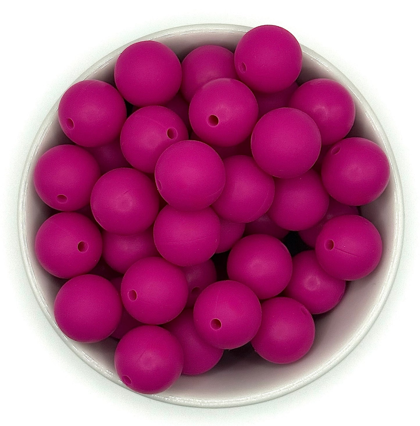 Silicone Solid Colour 15mm Beads | Silicone Beads Round