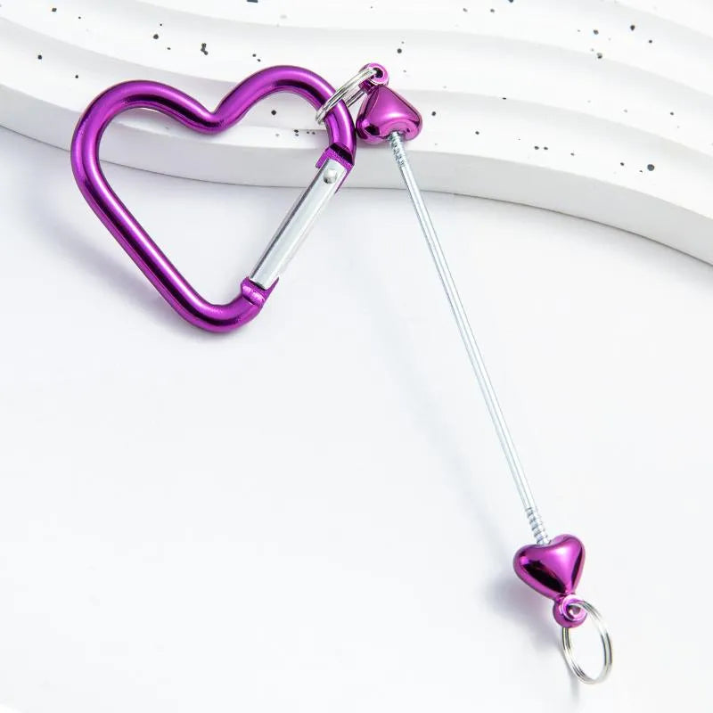 Beadable Heart Carabiner Keychain | Beadables