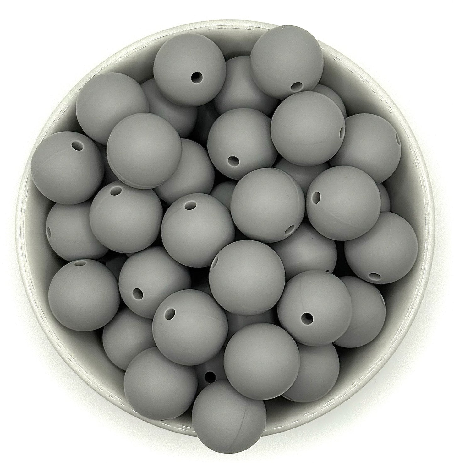 Silicone Solid Colour 15mm Beads | Silicone Beads Round