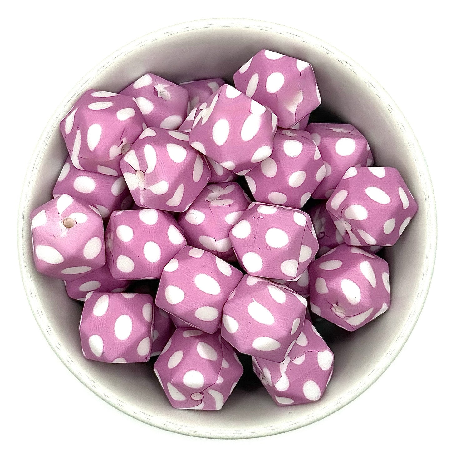 Hexagon Printed Beads 14mm | Printed Silicone Beads