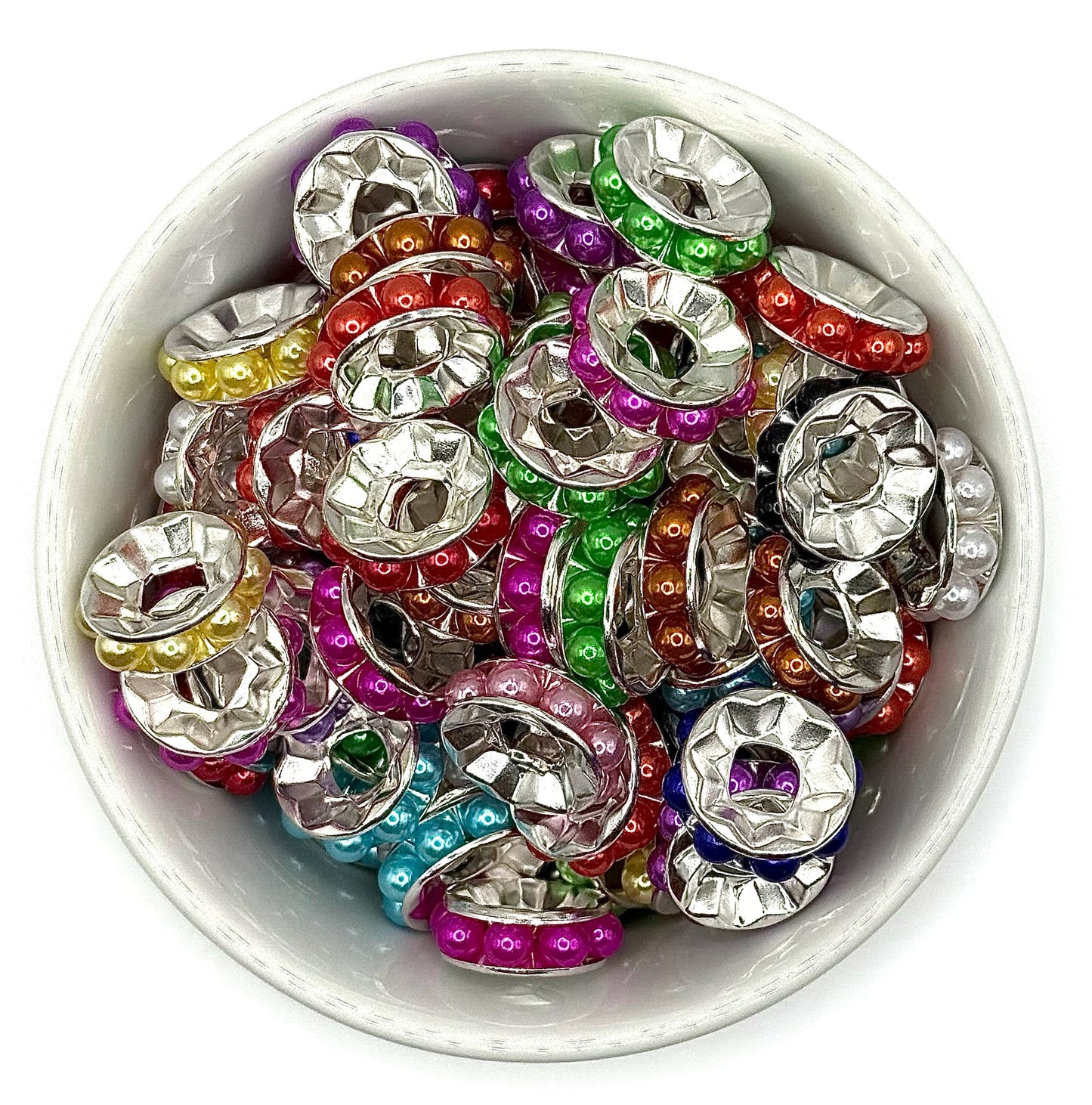 Colored Pearl Spacer 17mm | Spacer Beads