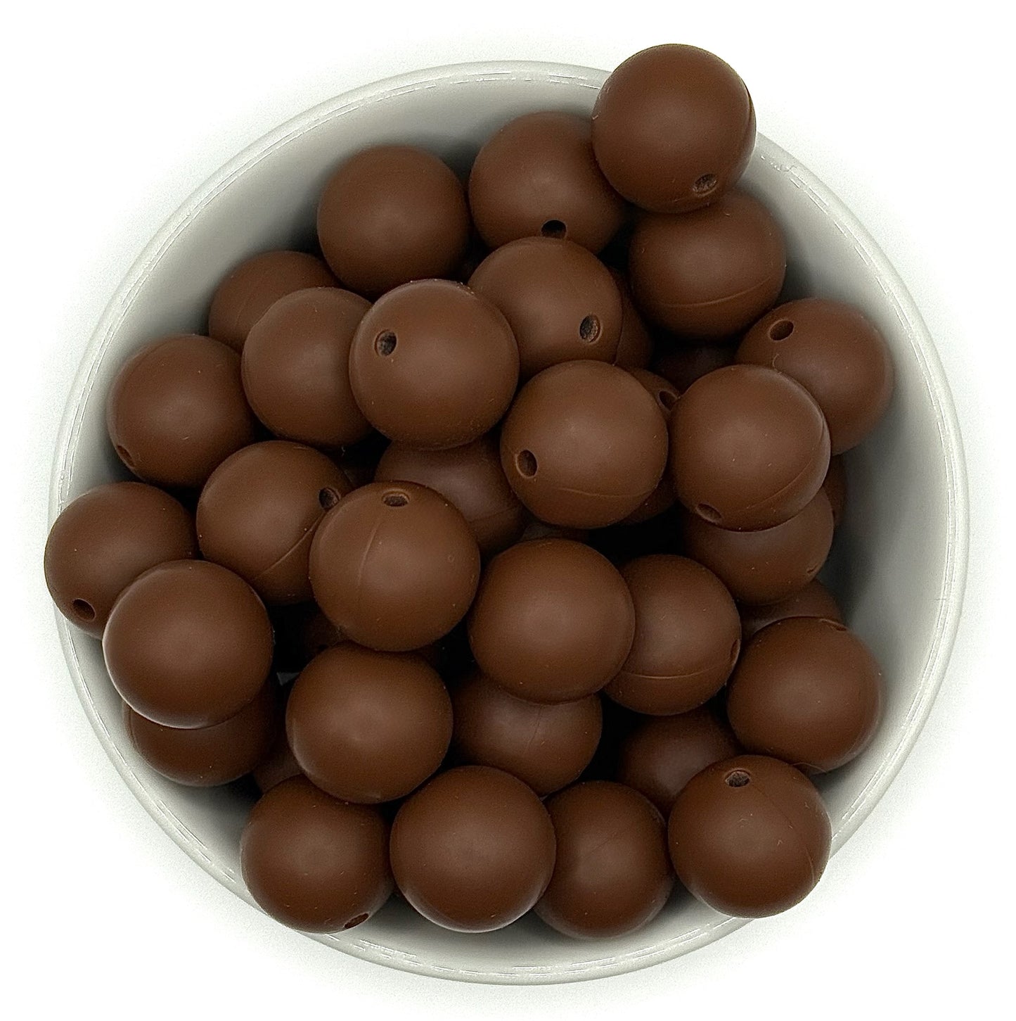 Silicone Solid Colour 15mm Beads | Silicone Beads Round