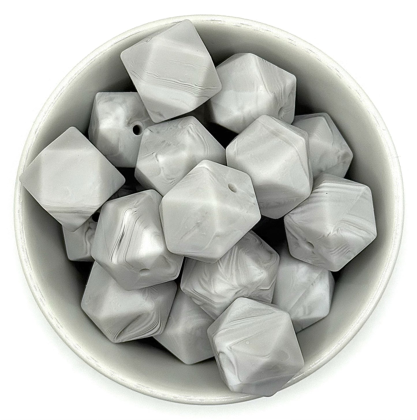 Hexagon 17mm Solid |  Silicone Beads