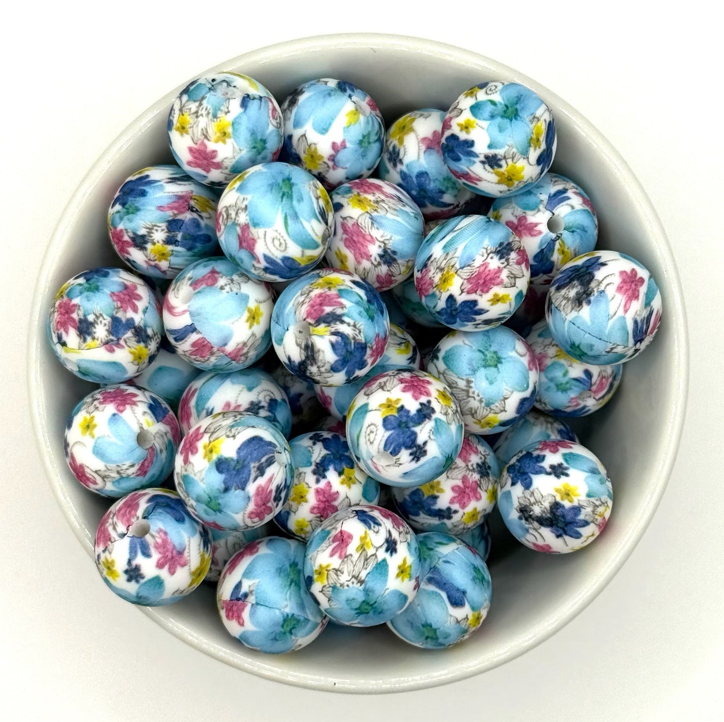 Printed 15mm Silicone Bead | Silicone Printed Beads