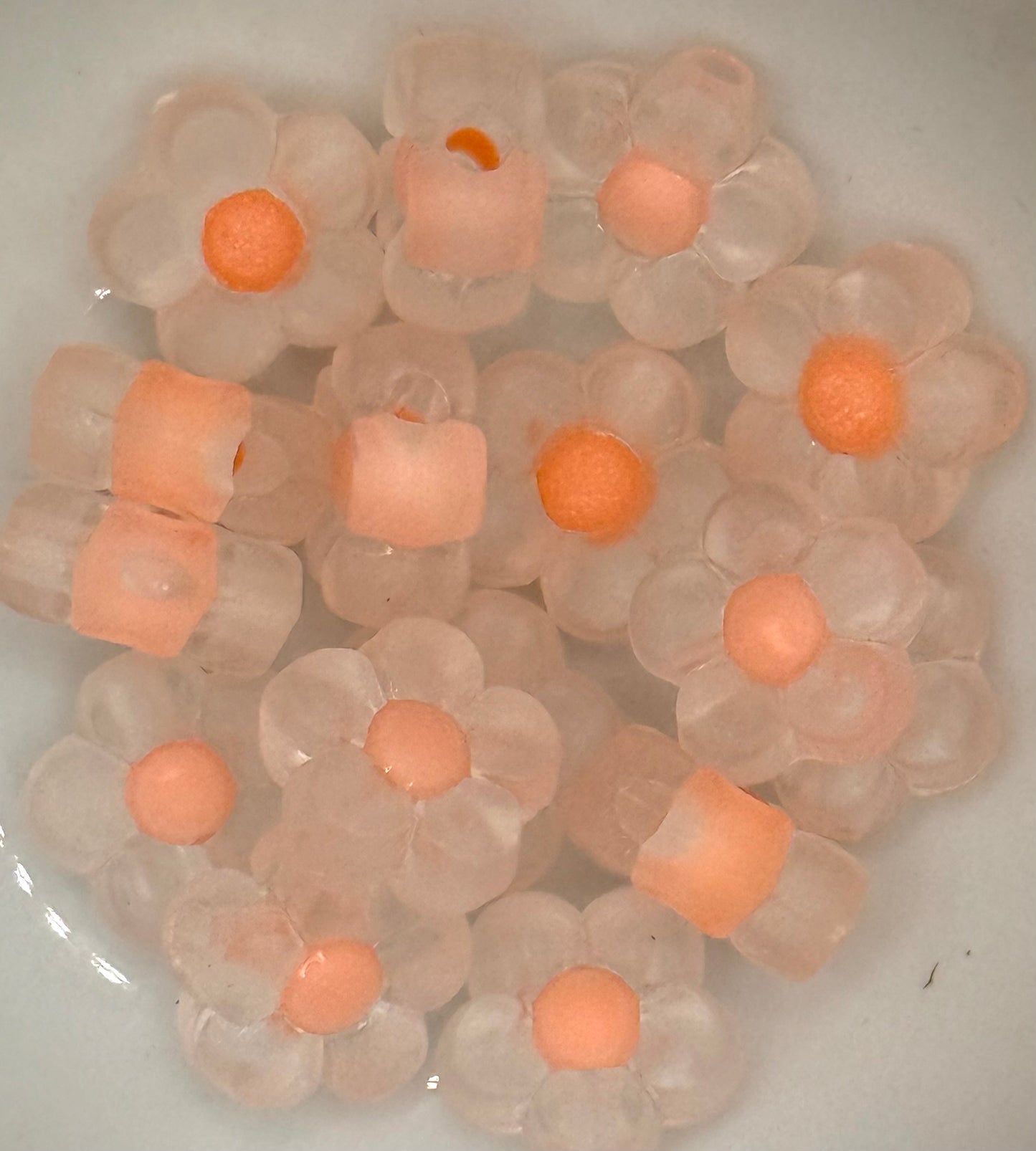 Frosted Acrylic Flower Spacer | Spacer Beads