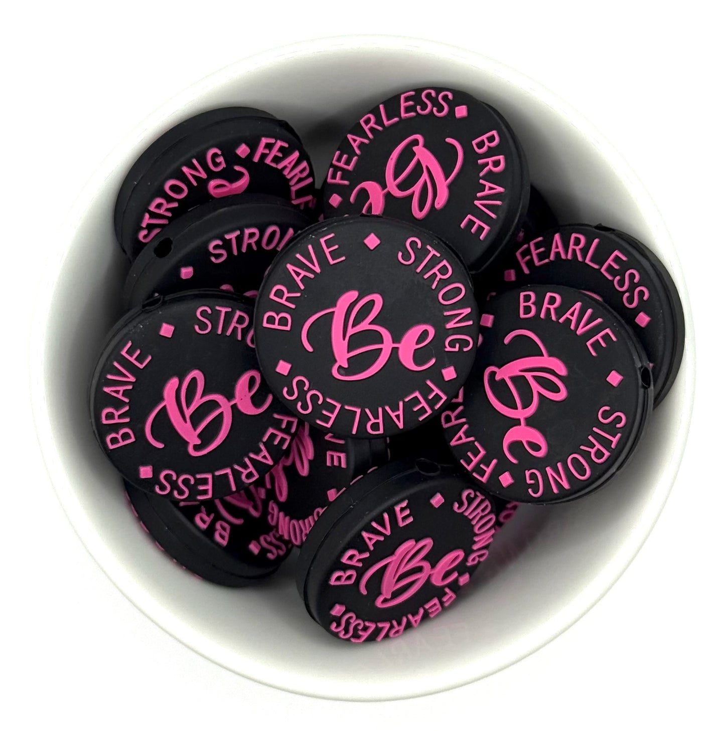 Be Brave Be Strong | Silicone Focal Bead