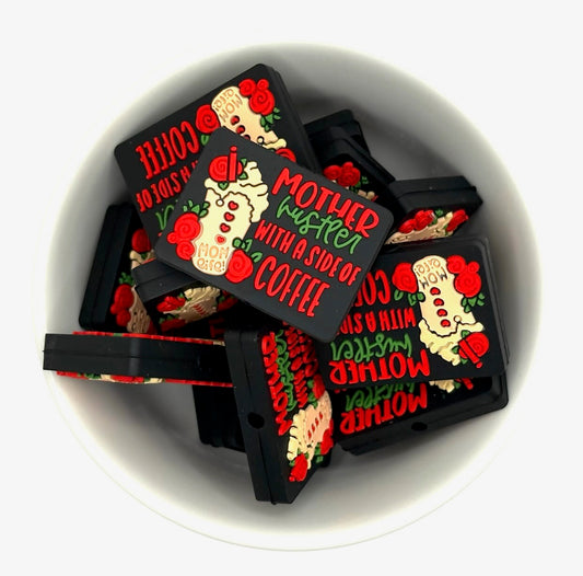 Mother Hustler With A Side Of Coffee | Silicone Focal Bead