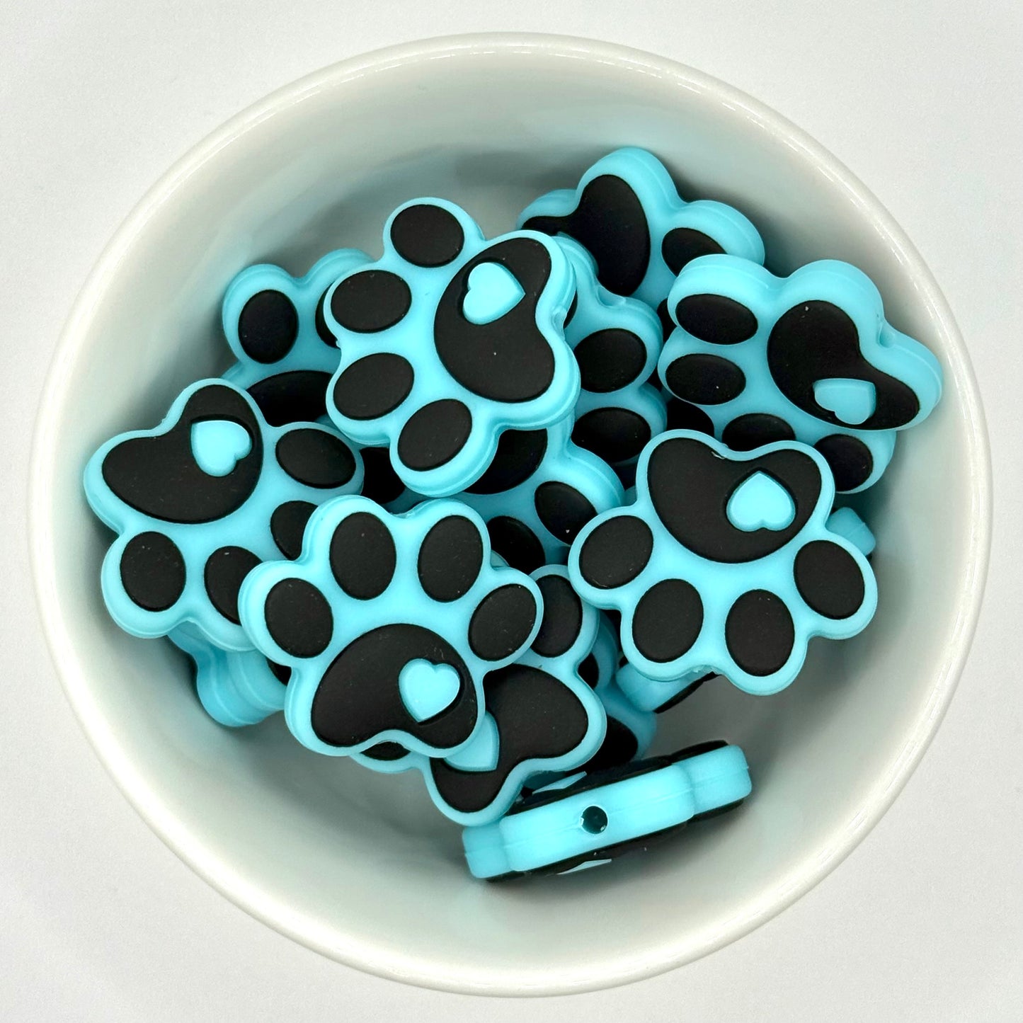 Paw Prints | Silicone Focal Bead