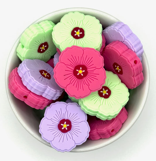Poppy Flower | Silicone Focal Bead