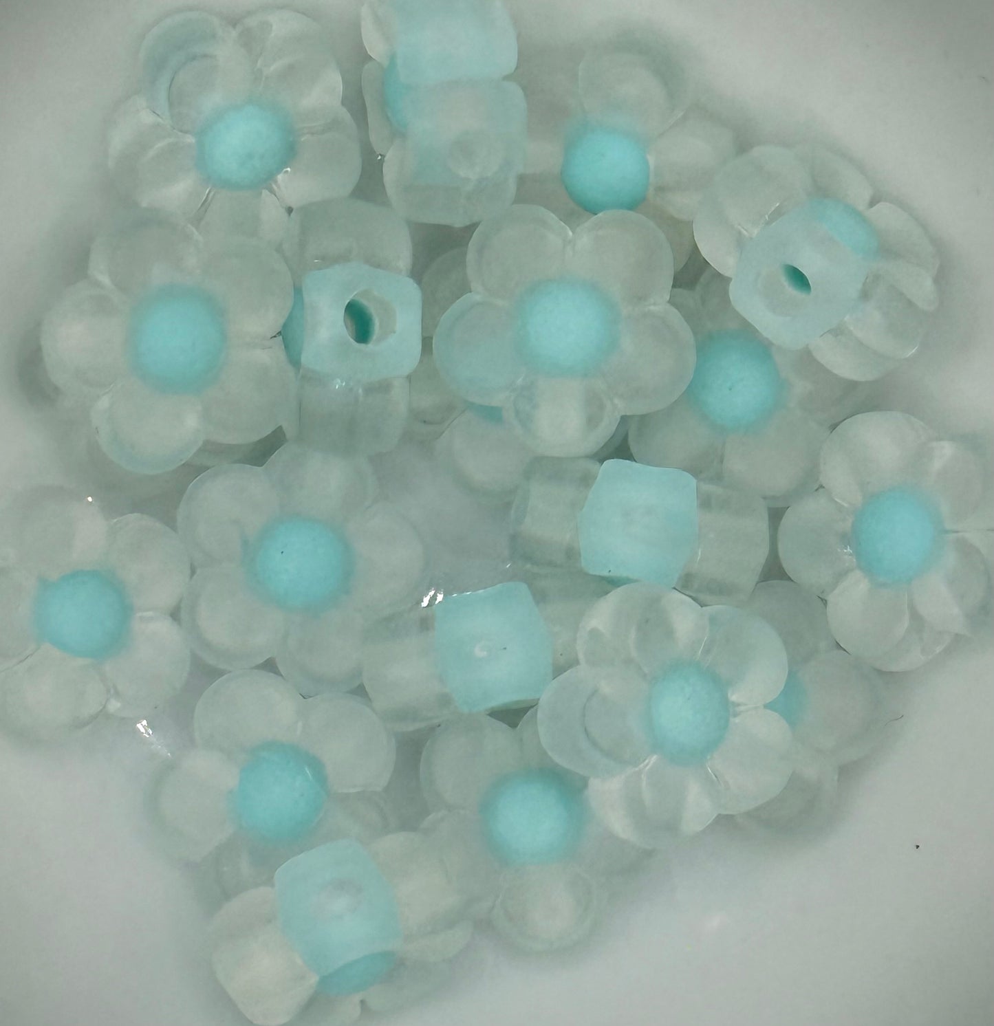 Frosted Acrylic Flower Spacer | Spacer Beads